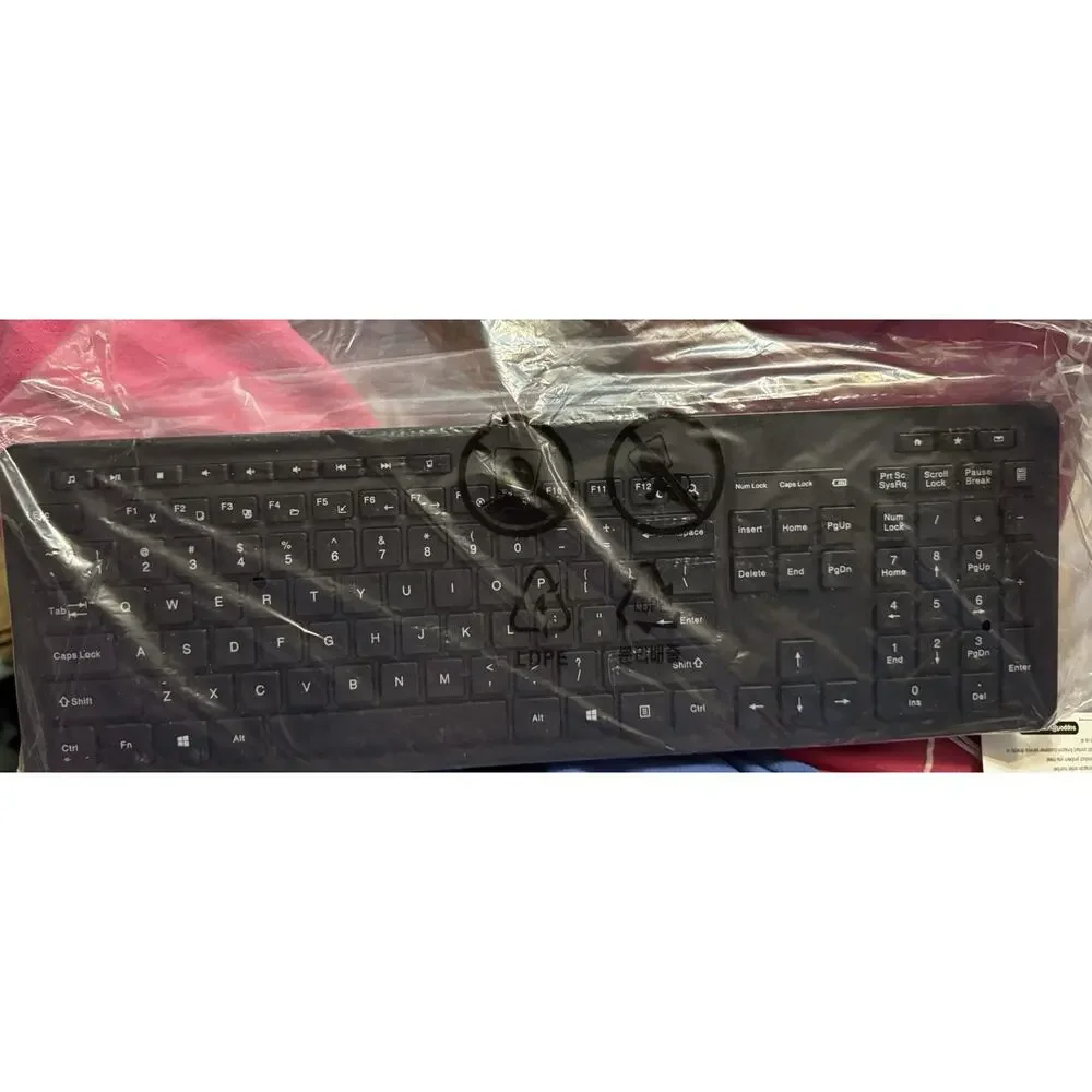 Jelly Comb Wireless Keyboard and Mouse Combo 2.4G Black